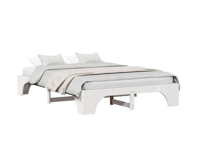 Estructura de cama doble matrimonial - 150 x 200 cm madera de pino macizo