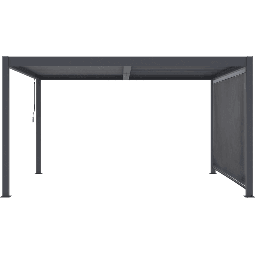 Pérgula bioclimática com toldo de alumínio > - 3 x 4 m - Cinzento Pérgula bioclimática com toldo de alumínio > - 3 x 4 m - Cinzento