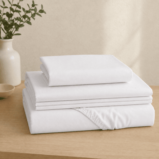 Jogo de Lençóis Branco Cama de 150cm 144 Fios Donegal Collections