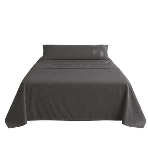 Jogo de Lençóis Cinza Scuro Cama de 90cm 144 Fios Donegal Collections