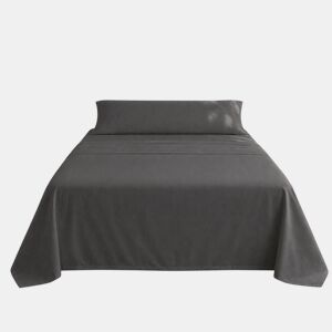 Jogo de Lençóis Cinza Scuro Cama de 90cm 144 Fios Donegal Collections