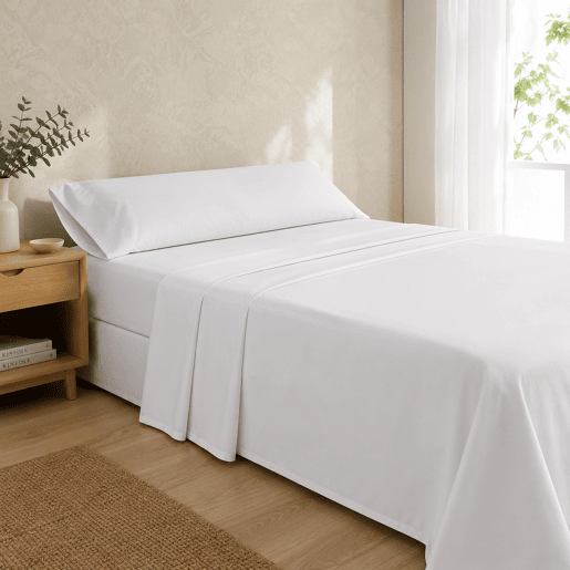 Jogo de Lençóis Branco Cama de 180cm 144 Fios Donegal Collections