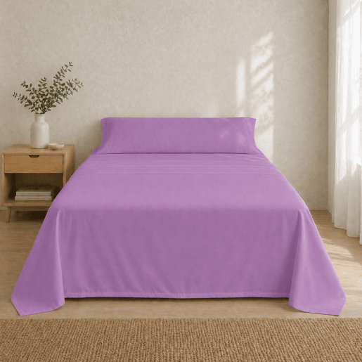 Jogo de Lençóis Lilás Cama de 105cm 144 Fios Donegal Collections
