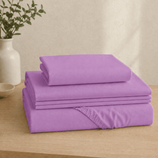 Jogo de Lençóis Lilás Cama de 150cm 144 Fios Donegal Collections