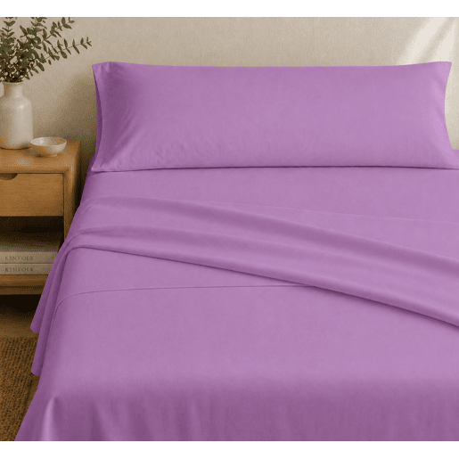 Jogo de Lençóis Lilás Cama de 150cm 144 Fios Donegal Collections