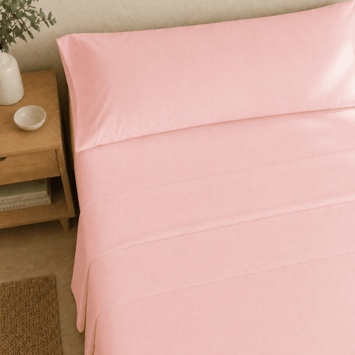 Jogo de Lençóis Rosa Cama de 105cm 144 Fios Donegal Collections