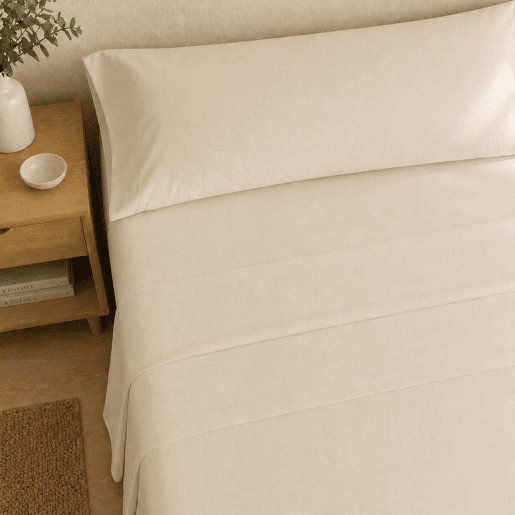 Jogo de Lençóis Bege Cama de 180cm 144 Fios Donegal Collections