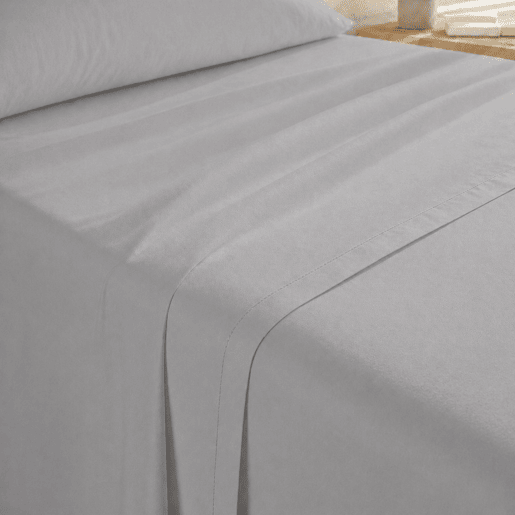 Jogo de Lençóis Cinza Claro Cama de 90cm 144 Fios Donegal Collections