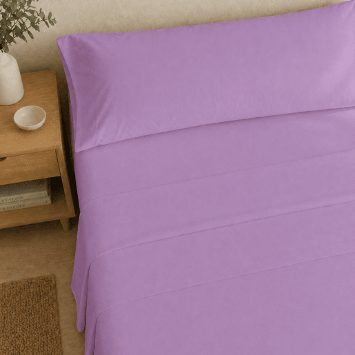 Jogo de Lençóis Lilás Cama de 135cm 144 Fios Donegal Collections