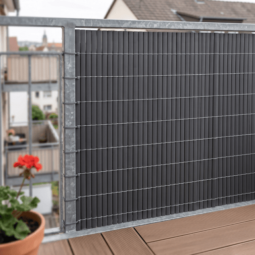 Tapete de privacidade para jardim Cefalu PVC 100x500cm 19 mm Antracite casa.pro