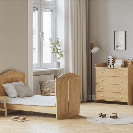 Berço evolutivo 70x140 e cómoda muda-fraldas Vox Megeve Madeira