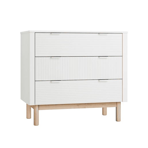 Cómoda de 3 gavetas Pinio Miloo Branco