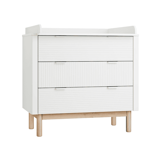 Cómoda de 3 gavetas Pinio Miloo Branco
