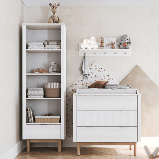 Cómoda de 3 gavetas Pinio Miloo Branco