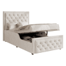 Cama de solteiro de veludo 90x200 cm com armazenamento,bege