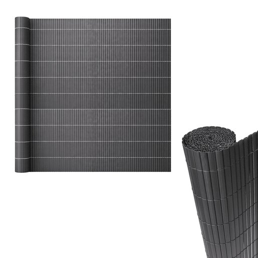 Tapete de privacidade para jardim Cefalu PVC 90x500cm 16 mm Antracite casa.pro