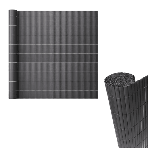 Tapete de privacidade para jardim Cefalu PVC 100x500cm 16 mm Antracite casa.pro