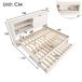 Cama nido de madera maciza 198x170 Cama nido de madera maciza 198x170 Blanco