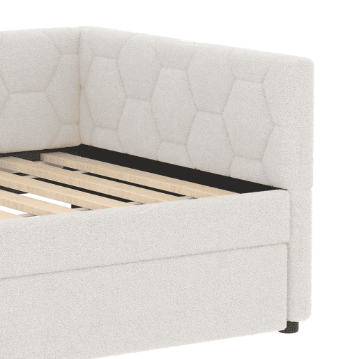Cama tipo sofá-cama 90x200 - sofá-cama multifuncional, luz, USB, colchão não incluído - branco