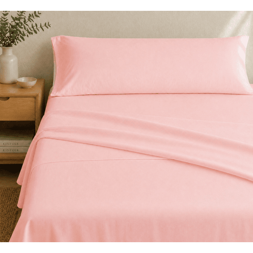 Jogo de Lençóis Rosa Cama de 150cm 144 Fios Donegal Collections