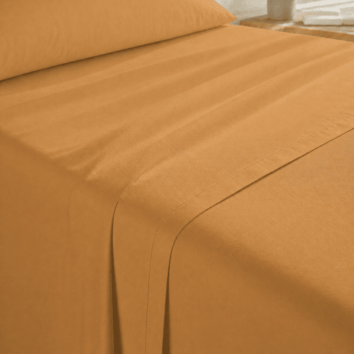 Jogo de Lençóis Ocre Cama de 90cm 144 Fios Donegal Collections