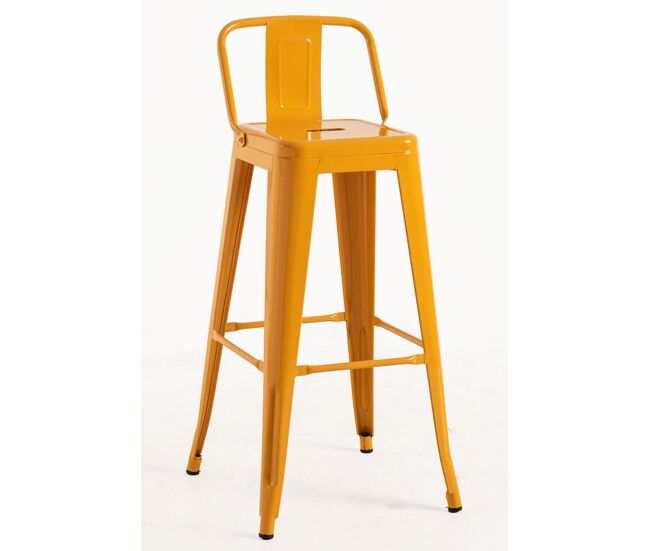 Taburete torix respaldo - naranja azafrán