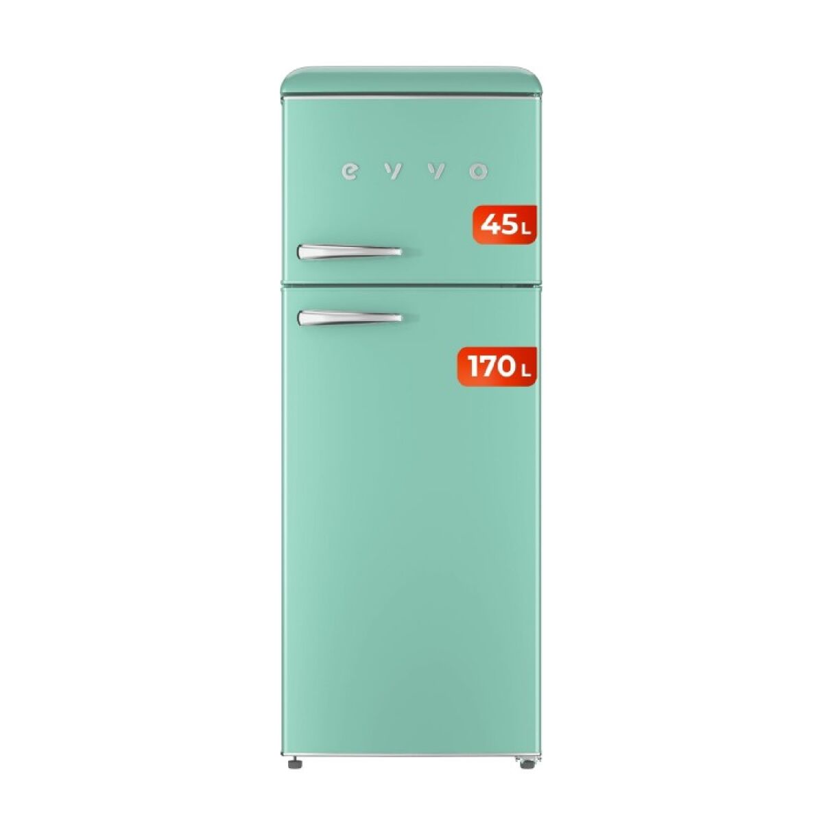Frigorífico 2 puertas EVVO F45G Retro Verde