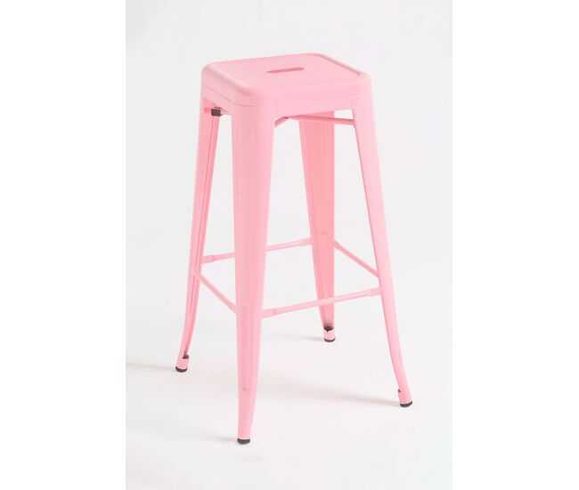 Taburete torix alto - rosa claro