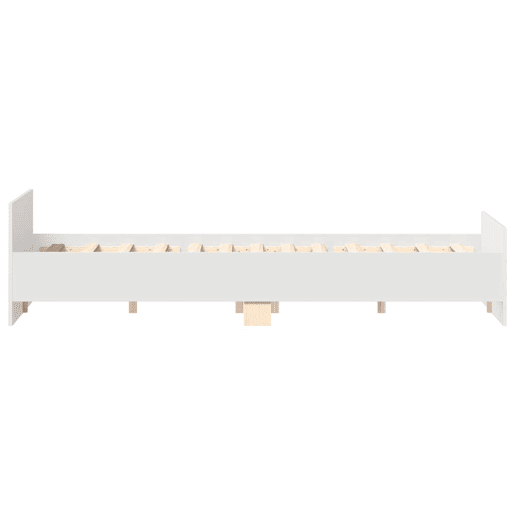 Estrutura de Cama de casal moderno para adultos com cabeceira e apoio pés 160x200 cm branco