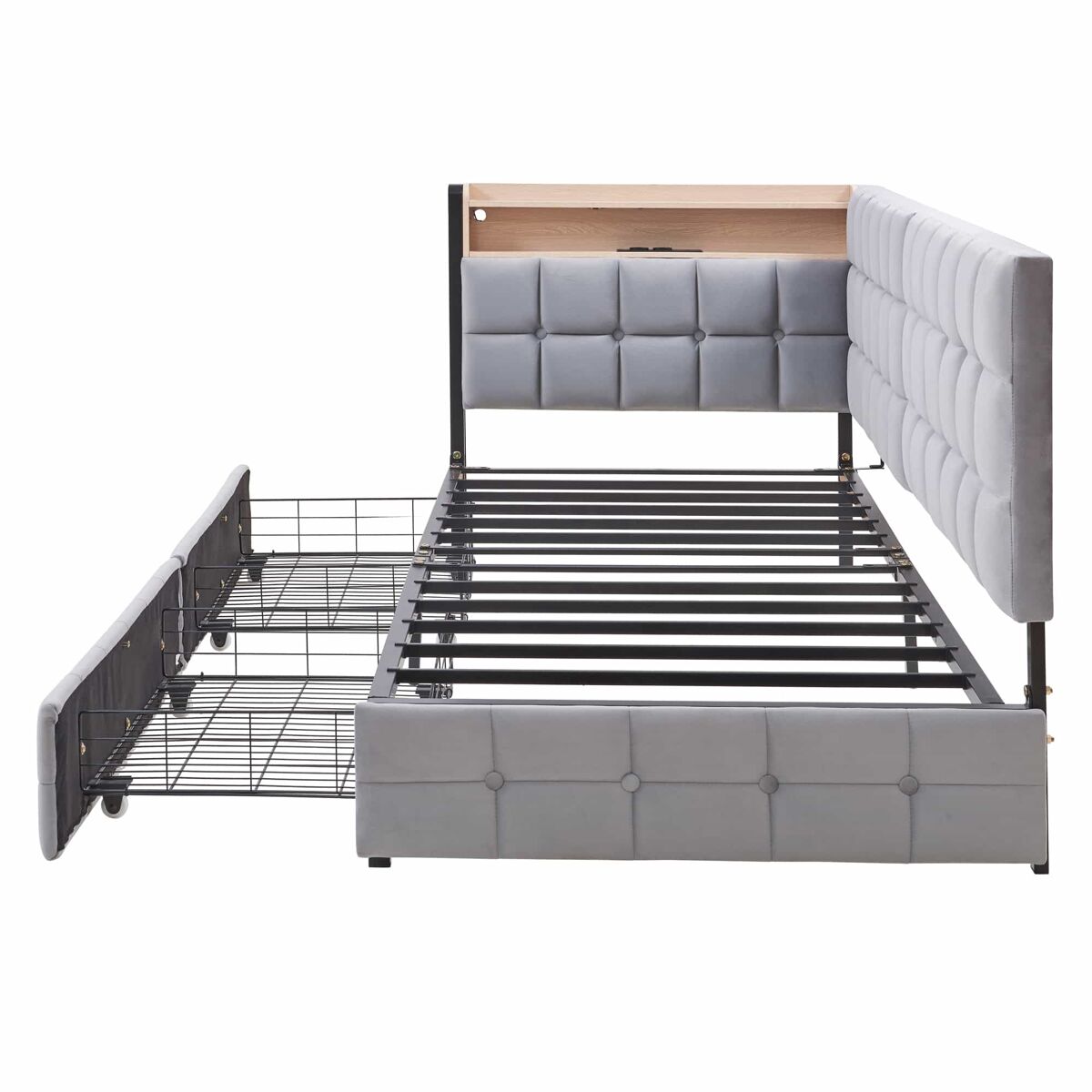 Camas individuales 99x208 Gris Claro