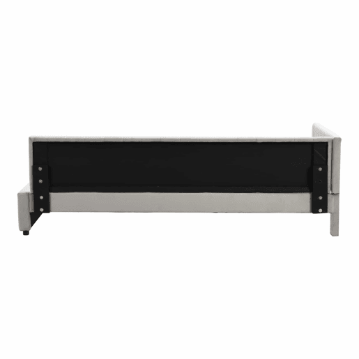 Sofá-cama 90x200 - Multifuncional com estrado, tecido de veludo suave para a pele - Cinza
