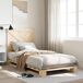 Estructura de cama individual para adultos 90x200 Estructura de cama individual para adultos 90x200 Gris/natural