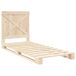 Estructura de cama individual para adultos 90x200 Estructura de cama individual para adultos 90x200 Gris/natural