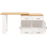 Mesa de bar extensÃvel 135-203 cm - Com arrumação, giratória 360°, LED - Branca