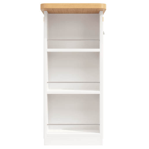 Mesa de bar extensível 135-203 cm - Com arrumação, giratória 360°, LED - Branca