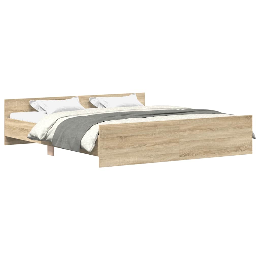 Estructura de cama matrimonial 163x203 Madera Clara