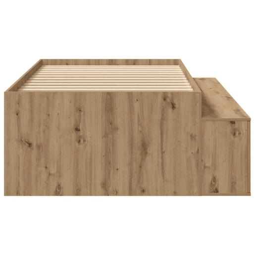 Estrutura de cama de solteiro para adultos com gaveta Carvalho Artesanal 90 x 200 cm