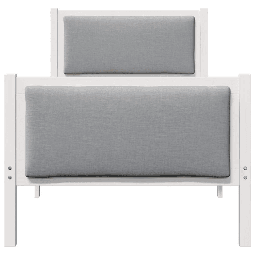 Estrutura de cama de solteiro simple, Cinzento-claro 80 x 200 cm tecido