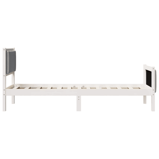 Estrutura de cama de solteiro simple, Cinzento-claro 80 x 200 cm tecido
