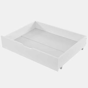 Gavetas para cama 93x66,5x20 cm - 2 gavetas, arrumação debaixo da cama, MDF + rodas, branco