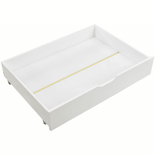 Gavetas para cama 93x66,5x20 cm - 2 gavetas, arrumação debaixo da cama, MDF + rodas, branco