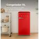 EVVO Mini frigorífico F26BK Retro EVVO Mini frigorífico F26BK Retro Rojo
