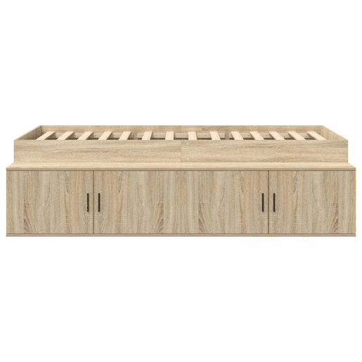 Estrutura de cama de solteiro para adultos com gaveta Carvalho Sonoma 80 x 200 cm