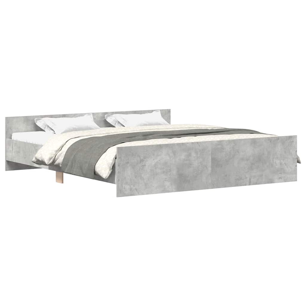 Estructura de cama matrimonial 163x203 Gris