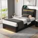 Camas individuales 98x207 Camas individuales 98x207 Negro