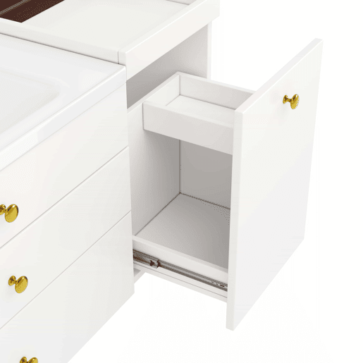 Móvel de casa de banho de 91,5 cm u2013 com lavatório em cerâmica, gavetas e armário, design moderno u2013 branco Móvel de casa de banho de 91,5 cm u2013 com lavatório em cerâmica, gavetas e armário, design moderno u2013 branco
