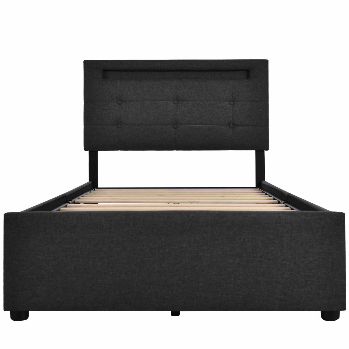 Camas individuales 100x208 Negro