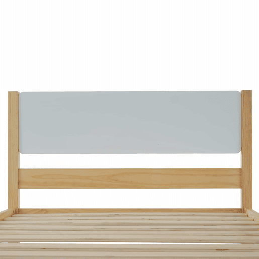 Cama individual de madeira 90x200cm - Branco Cama individual de madeira 90x200cm - Branco