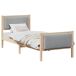 Estructura de cama individual para adultos 85x209 Estructura de cama individual para adultos 85x209 Blanco/ Gris Claro