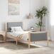 Estructura de cama individual para adultos 85x209 Estructura de cama individual para adultos 85x209 Blanco/ Gris Claro